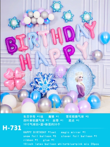 SET BÓNG TRANG TRÍ SINH NHẬT CHỦ ĐỀ NÀNG TIÊN CÁ/CÔNG CHÚA T-CRAFT