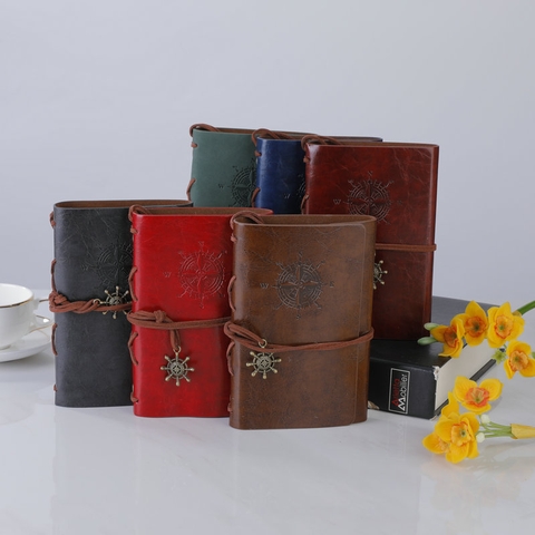 SỔ TAY BÌA DA HOẠ TIẾT LA BÀN RETRO XINH XẮN T.CRAFT HOUSE