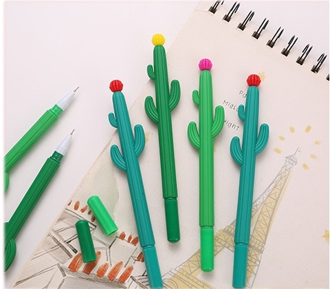 BÚT BI MỰC GEL MÀU ĐEN HÌNH CÂY XƯƠNG RỒNG ĐẦU KIM 0.5MM T.CRAFT HOUSE