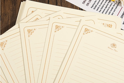 GIẤY VIẾT THƯ CÓ DÒNG KẺ 100GSM PHONG CÁCH VINTAGE T.CRAFT HOUSE