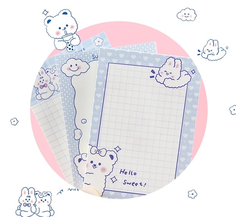 GIẤY NHỚ CHỦ ĐỀ ĐÔI BẠN DỄ THƯƠNG BEAR AND BUNNY T-CRAFT