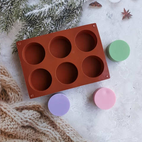 KHUÔN SILICON LOẠI 1 CAO CẤP LÀM SÁP THƠM, RESIN,THẠCH CAO, XÀ PHÒNG HÌNH TRỤ 6 KHUÔN T.CRAFT HOUSE