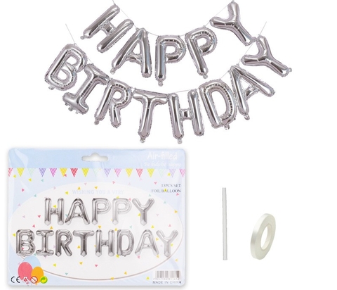 SET BONG BÓNG CHỮ HAPPY BIRTHDAY 16 INCH NHIỀU MÀU SẮC T-CRAFT