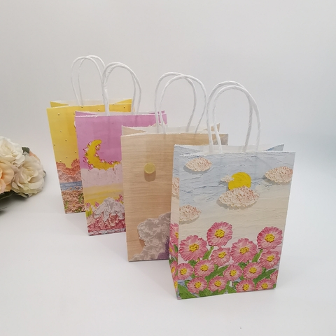 TÚI GIẤY ĐỪNG QUÀ THANK YOU HỌA TIẾT TRANH VẼ ĐỘC ĐÁO T.CRAFT HOUSE