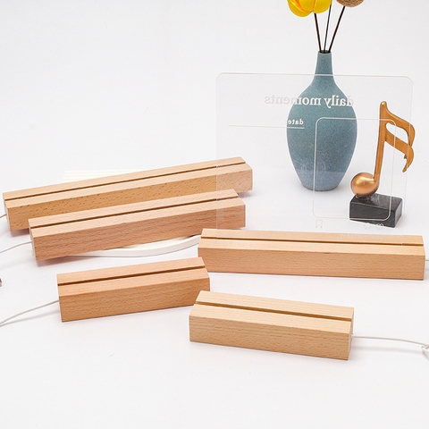 ĐẾ ĐÈN LED 3D BẰNG GỖ TRANG TRÍ DIY SIÊU TIỆN LỢI T.CRAFT HOUSE-NVLG