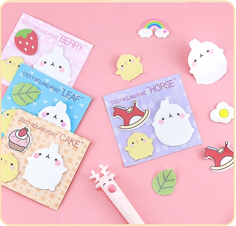 COMBO GIẤY NOTE STICKY MOLANG POINT SIÊU DỄ THƯƠNG CUTE HỘT ME T-CRAFT ^^