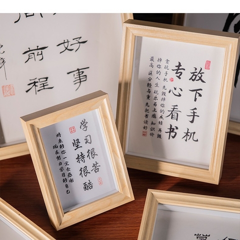 KHUNG ẢNH GỖ MẶT KÍNH LÀM TRANH DECOR TRANG TRÍ ĐỂ BÀN T.CRAFT HOUSE-NVLG