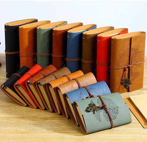 SỔ TAY DA HOẠ TIẾT CÂY CỔ THỤ PHONG CÁCH VINTAGE T.CRAFT HOUSE