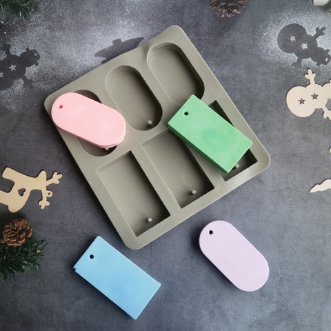 KHUÔN SILICON LOẠI 1 CAO CẤP LÀM SÁP THƠM, RESIN,THẠCH CAO, XÀ PHÒNG HÌNH CHỮ NHẬT VÀ ELIP T.CRAFT HOUSE