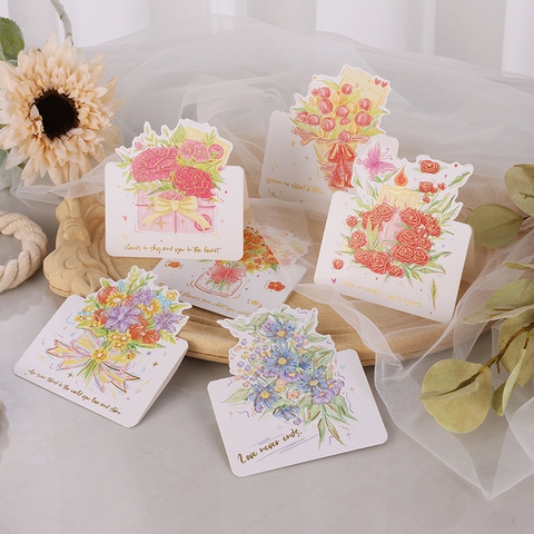 COMBO NGẪU NHIÊN 10 THIỆP IN MINI HOẠ TIẾT HOA CÙNG THÔNG ĐIỆP Ý NGHĨA T.CRAFT HOUSE (KHÔNG BAO GỒM BAO THƯ)