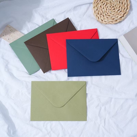 SET 5 BAO THƯ 12.5 x 17.5CM NHIỀU MÀU SẮC PHONG CÁCH CỔ ĐIỂN T.CRAFT HOUSE