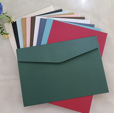 SET 5 BAO THƯ ÁNH KIM 130GSM KÍCH THƯỚC 137x197mm NHIỀU MÀU SẮC T.CRAFT HOUSE