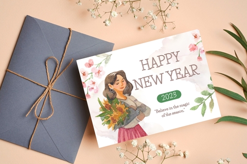 LỊCH ĐỂ BÀN 2023 CHÂN GỖ HANDMADE A6 TRANG TRÍ BÀN HỌC, BÀN LÀM VIỆC - CHUYỆN CHÚNG MÌNH (TẶNG KÈM KẸP GỖ VÀ BAO THƯ THƠM)