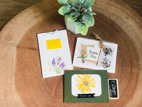 THIỆP HANDMADE MINI NHÀ LÀM CHỦ ĐỀ THANK YOU SIÊU DỄ THƯƠNG T.CRAFT HOUSE