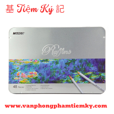 Chì màu Marco 48 màu Raffine hộp thiếc
