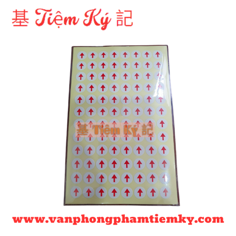 Giấy decal mũi tên tròn Xấp (10 Tờ)