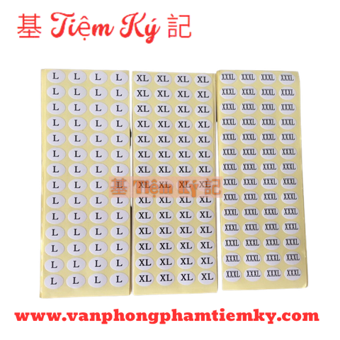 Giấy decal tem size