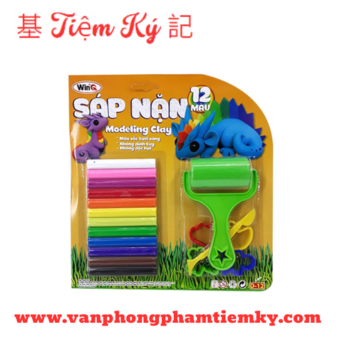 Sáp nặn 10 màu WinQ D-12 có đồ lăn