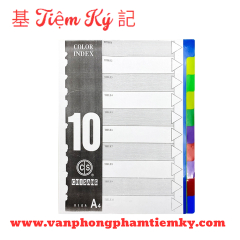 Bìa phân trang 10 phần nhựa CS