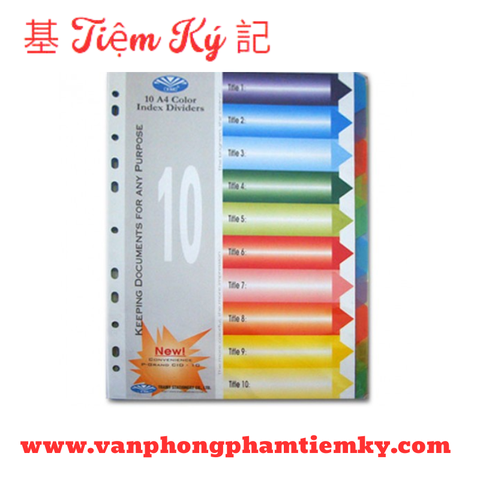Copy of Bìa phân trang nhựa 10 số Thăng Long