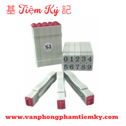 Bộ dấu ghép số N-3 9mm 10 ký tự