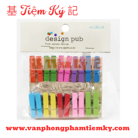 Kẹp gỗ màu ( Bịch)