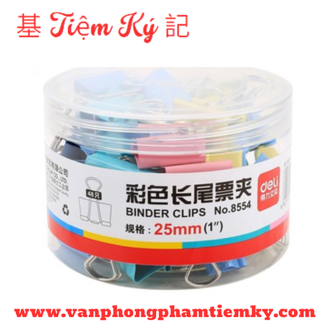 Kẹp Bướm màu 25mm (1 Hộp 48 cái)