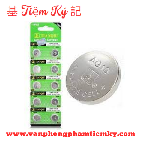 Pin Tròn nhỏ AG10 Vỹ (10 viên)