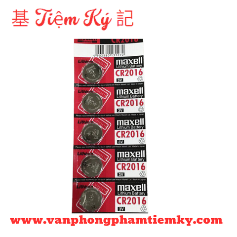Pin Tròn lớn Maxell CR2016 Vỹ (5 Viên)