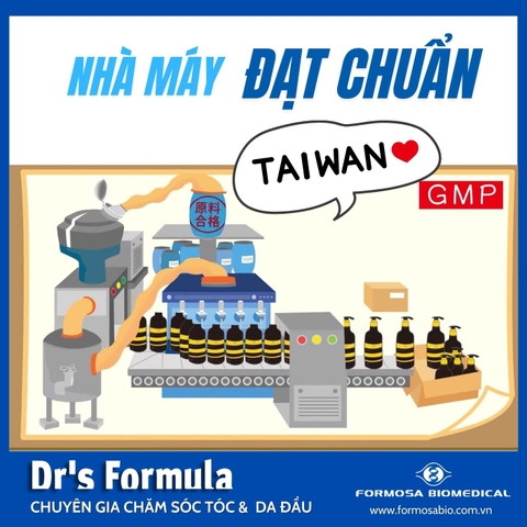 QUY TRÌNH SẢN XUẤT DẦU GỘI DR’S FORMULA – CHUẨN GMP, CHẤT LƯỢNG ĐỈNH CAO
