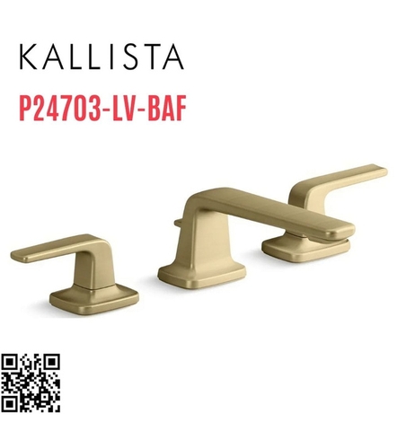 Vòi bồn tắm nóng lạnh màu vàng Kallista P24703-LV-BAF