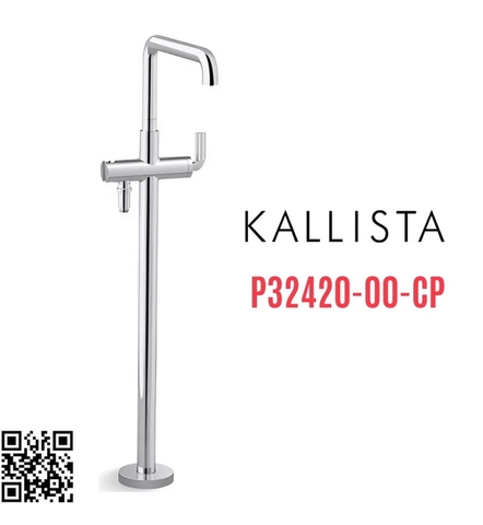 Vòi bồn tắm gắn sàn 1 lỗ nóng lạnh Chrome Kallista P32420-00-CP