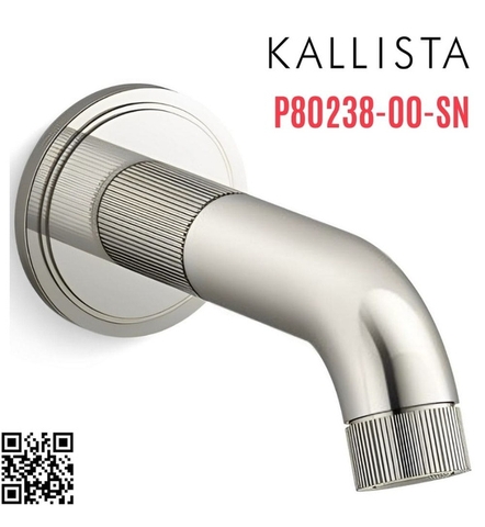 Vòi xả bồn tắm âm tường màu nickel Kallista P80238-00-SN