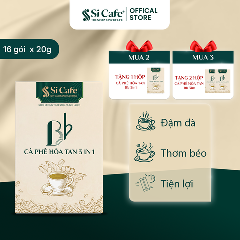Cà Phê Hòa Tan 3in1 Bb – 16 Gói/Hộp x 20g
