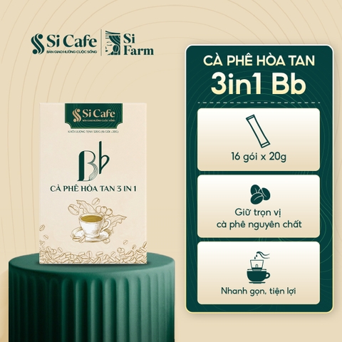 Cà Phê Hòa Tan 3in1 Bb – 16 Gói/Hộp x 20g