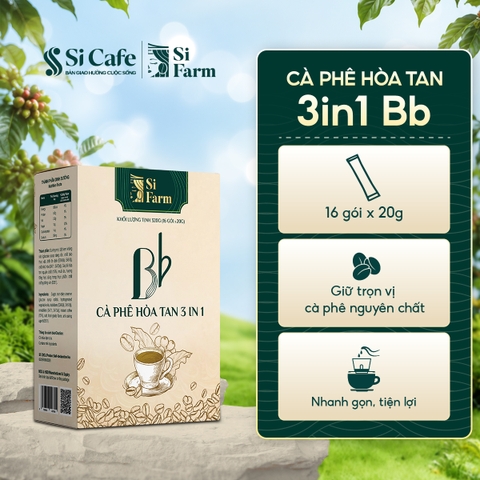 Cà Phê Hòa Tan 3in1 Bb – 16 Gói/Hộp x 20g