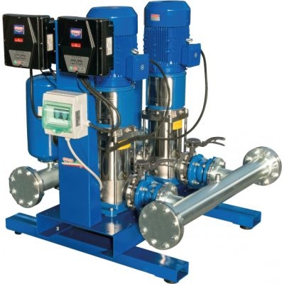 Hệ 2 bơm tăng áp biến tần trục đứng đa tầng cánh VS