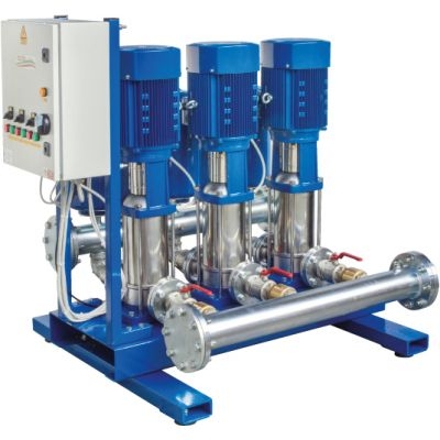 Hệ 3 bơm tăng áp trục đứng đa tầng cánh Inox VS