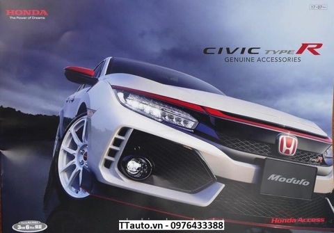 Ốp viền đỏ mặt ca-lăng Civic 2016-2020