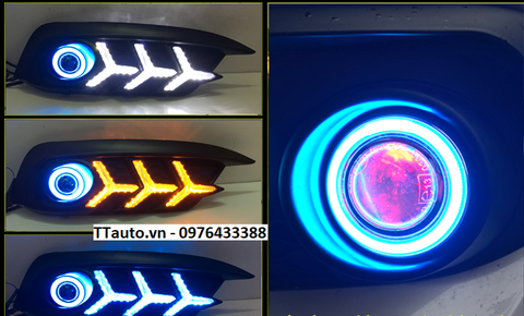 Đèn LED gầm xương cá trước sau kiểu Lamborghini cho Civic 2016-2018