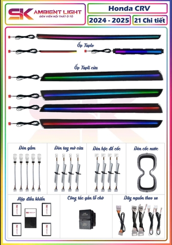 Đèn nội thất 3D nguyên khối cho CRV 2023 - 2026