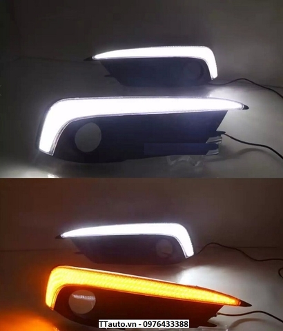 Đèn Led gầm trước  kiểu viền dày cho Civic 2016-2018