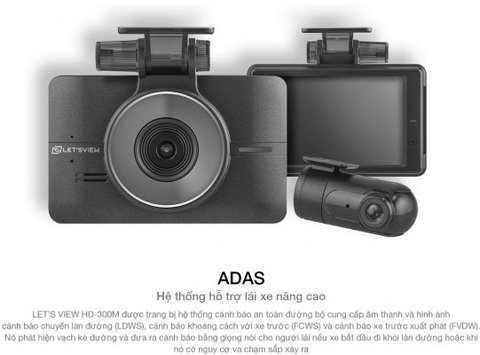 Camera hành trình LET’S VIEW HD300M ( Chính hãng Hàn Quốc)