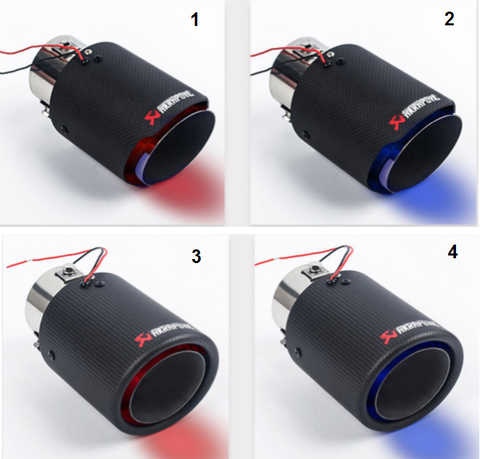 Ống xả có đèn cho Civic 2016-2021