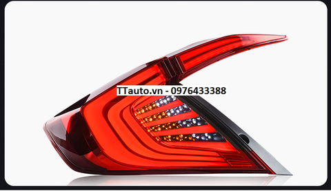 Cụm đèn Led hậu màu đỏ Civic 2016-2020
