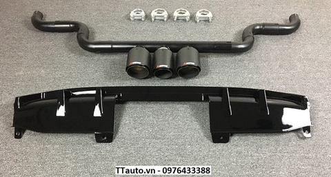 Sửa đổi ống xả kiểu Type R 3 ống xả ở giữa cho Civic 1.5 (pô thật)