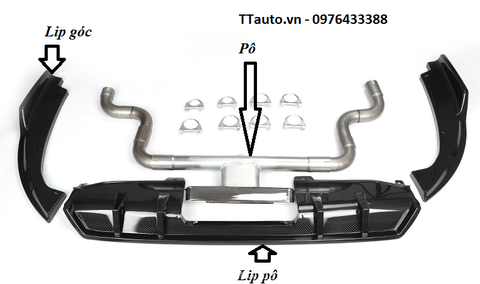Độ ống xả kiểu Si cho Civic 2016-2020 (pô thật)