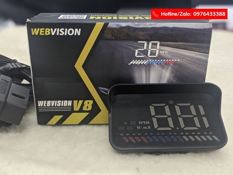 WEBVISION HUD V8 – HIỂN THỊ THÔNG TIN TRÊN KÍNH LÁI