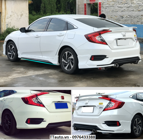 Sửa đổi ngoại thất với bộ body lip ATIVUS kiểu Thái Lan cho Civic 2016-2019