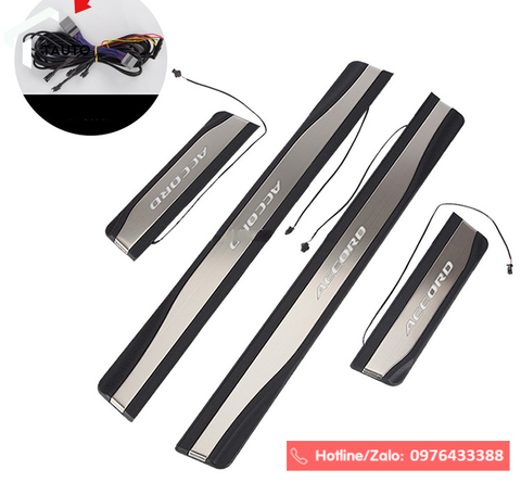 Nẹp bước chân 4 cửa có đèn LED cho Honda Accord 2019-2022